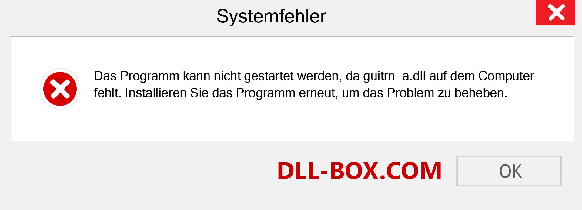 guitrn_a.dll-Datei fehlt?. Download für Windows 7, 8, 10 - Fix guitrn_a dll Missing Error unter Windows, Fotos, Bildern