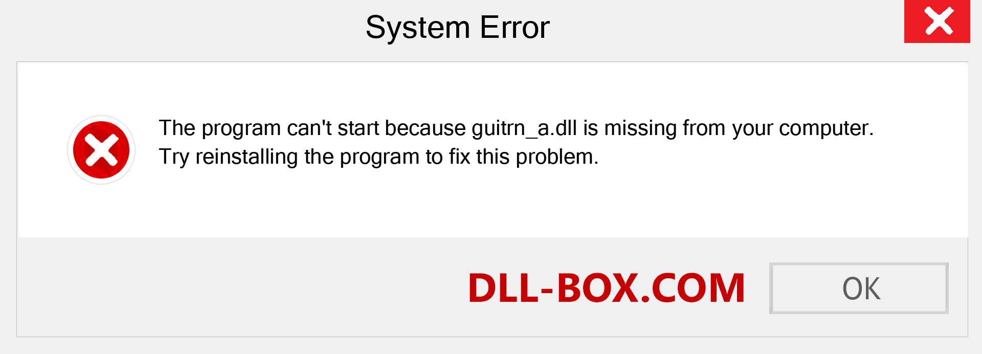  guitrn_a.dll file is missing?. Download for Windows 7, 8, 10 - Fix  guitrn_a dll Missing Error on Windows, photos, images