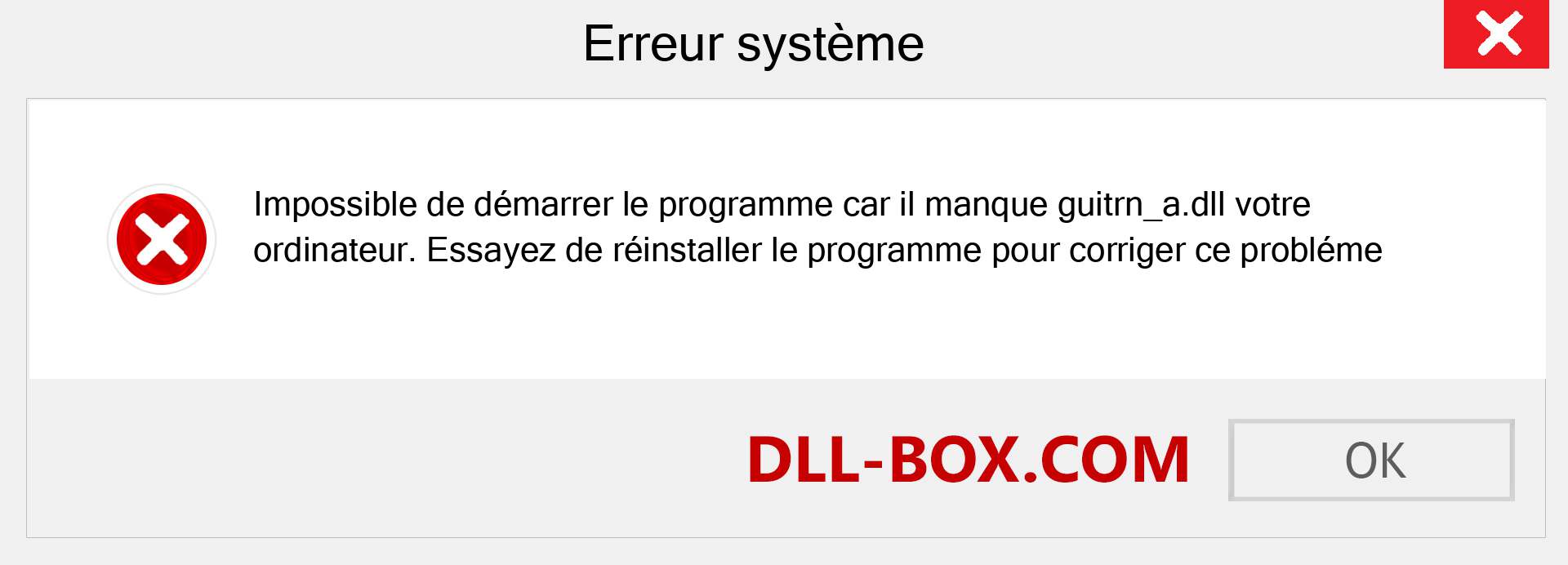 Le fichier guitrn_a.dll est manquant ?. Télécharger pour Windows 7, 8, 10 - Correction de l'erreur manquante guitrn_a dll sur Windows, photos, images